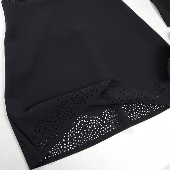 New Parker Black Embroidered Eyelet Bell Sleeve Dress Size Xs - Picture 12 of 14